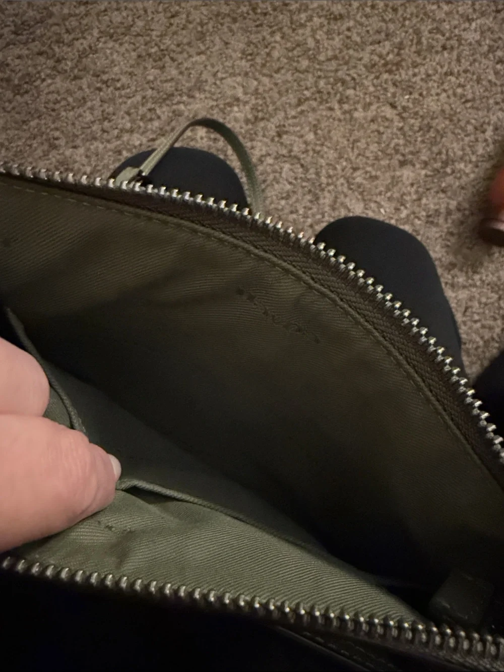 Coach Olive Green Leather Messenger Crossbody